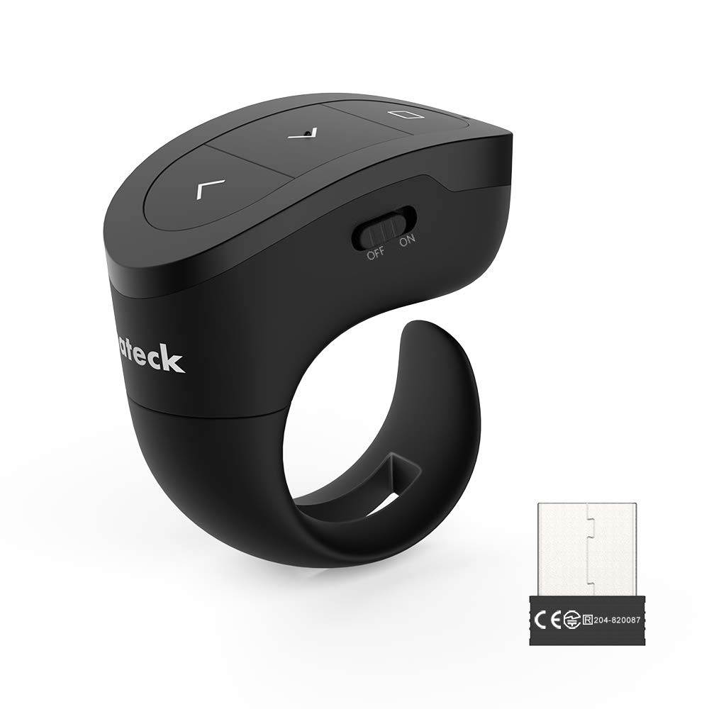 Inateck 2.4GHz Wearable Wireless Presenter, Remote, Support PPT and Keynote, Lasts 15 Days, Rechargeable (WP2002)