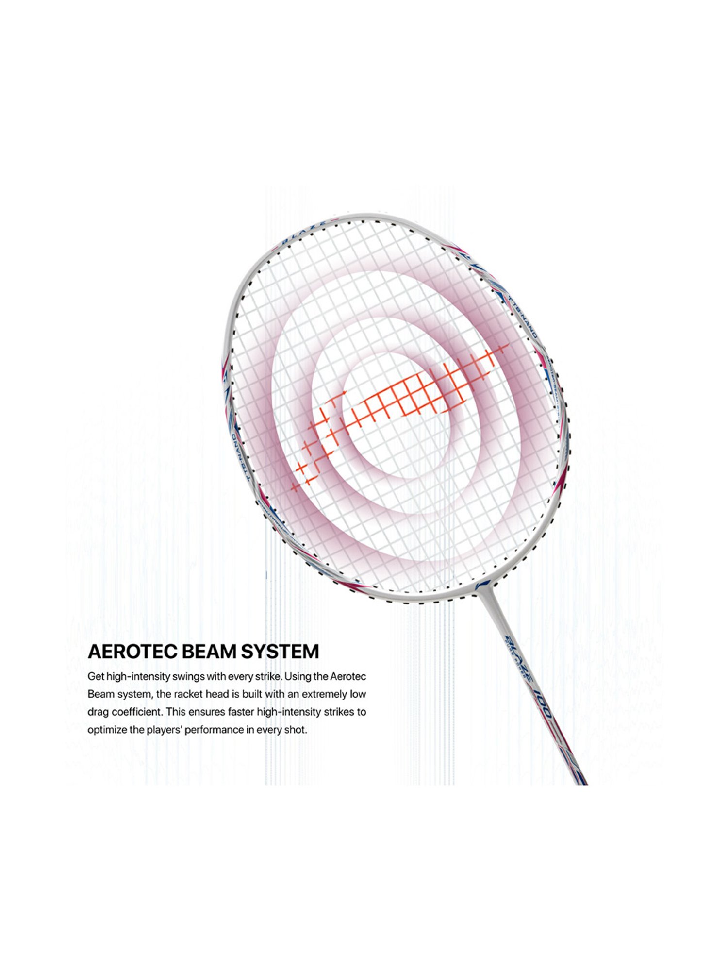 Li-Ning Blaze 100 Badminton Racket (White) Size - Medium