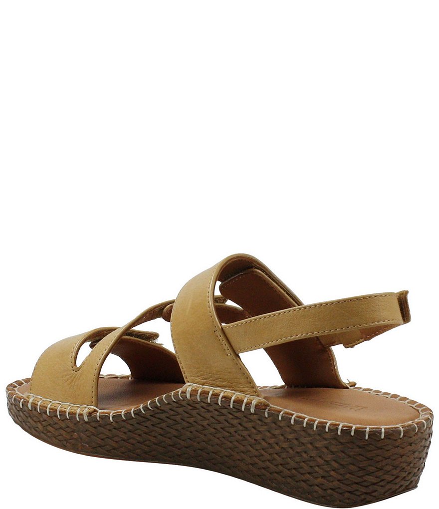 L'Amour Des Pieds Yamona Leather Wedge Sandals