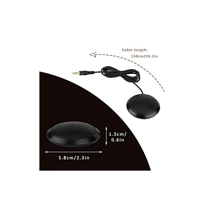 Computer Microphone, 3.5mm Microphone 360&deg; Omnidirectional Bluetooth Speaker with Microphone for Meeting Chatting Video Conferencing Recording Sound