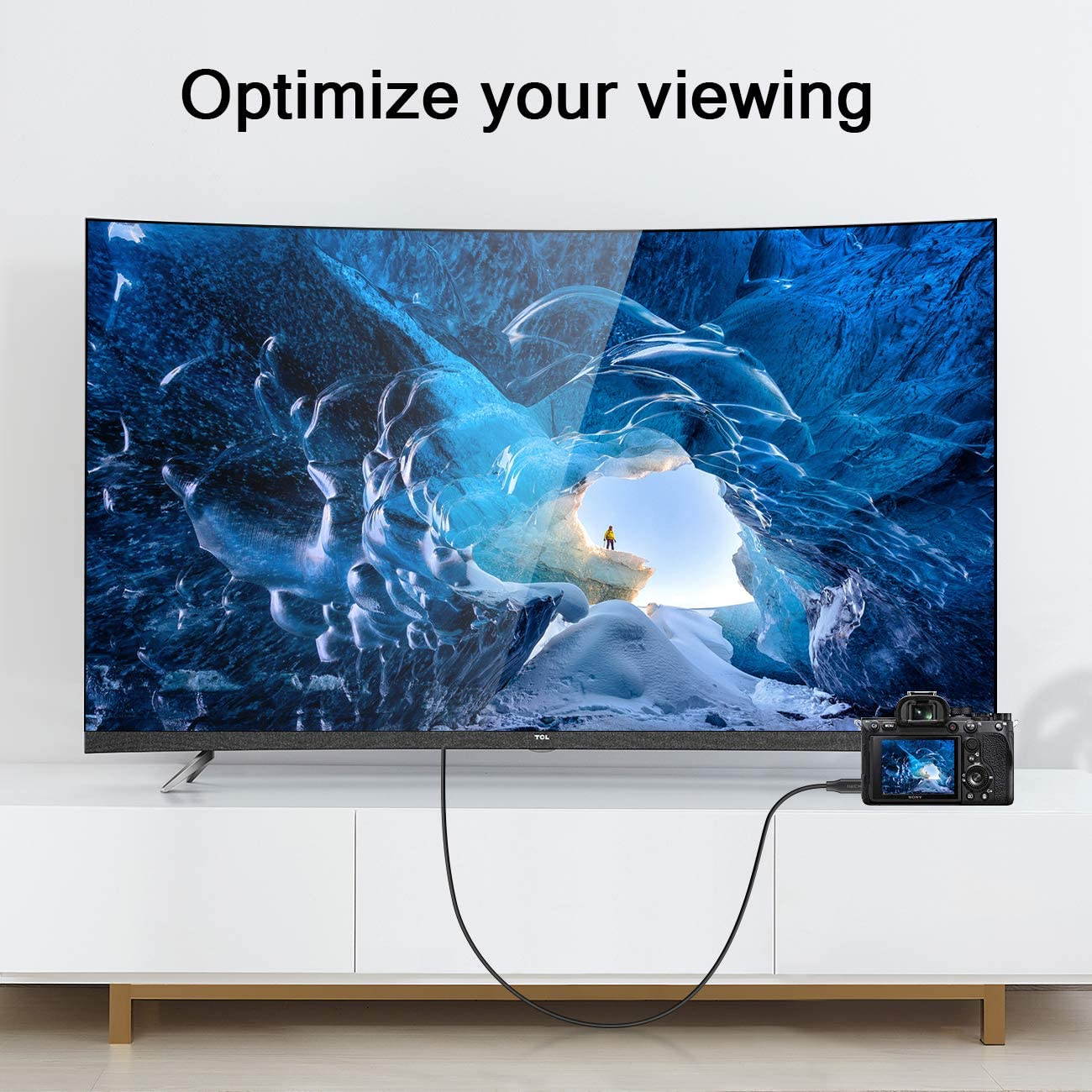 Micro HDMI to HDMI Cable 6FT, QGeeM High Speed 4K 60Hz Male to Male HDR HDMI 2.0 Adapter, Compatible with GoPro Hero 7/6 / 5, GoPro Hero 2018, Sony A6600 / A6400 Nikon Z50, Canon EOS M50Leica CL