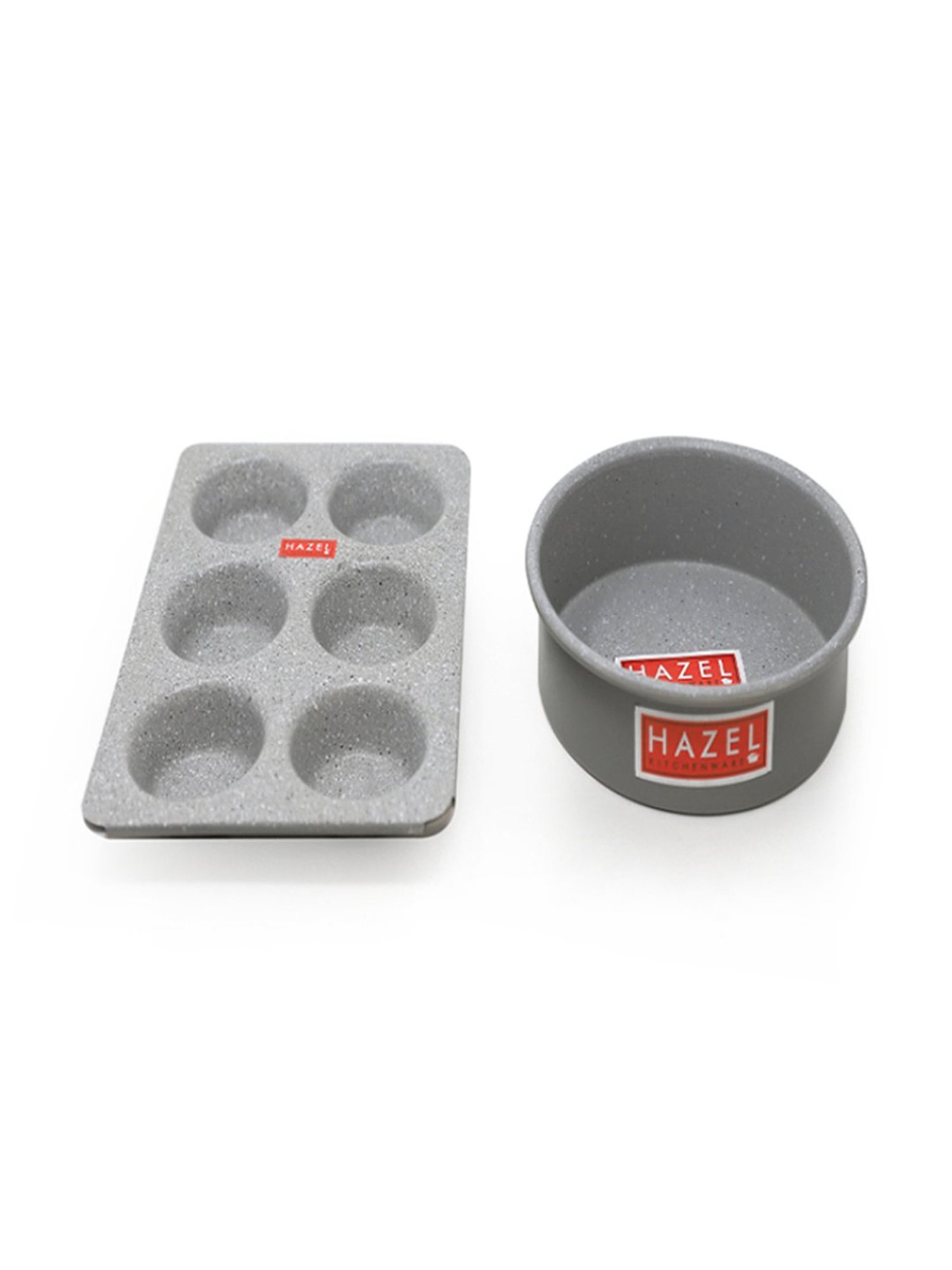 HAZEL Alfa Grey Aluminium Cake Mould (Set of 2)