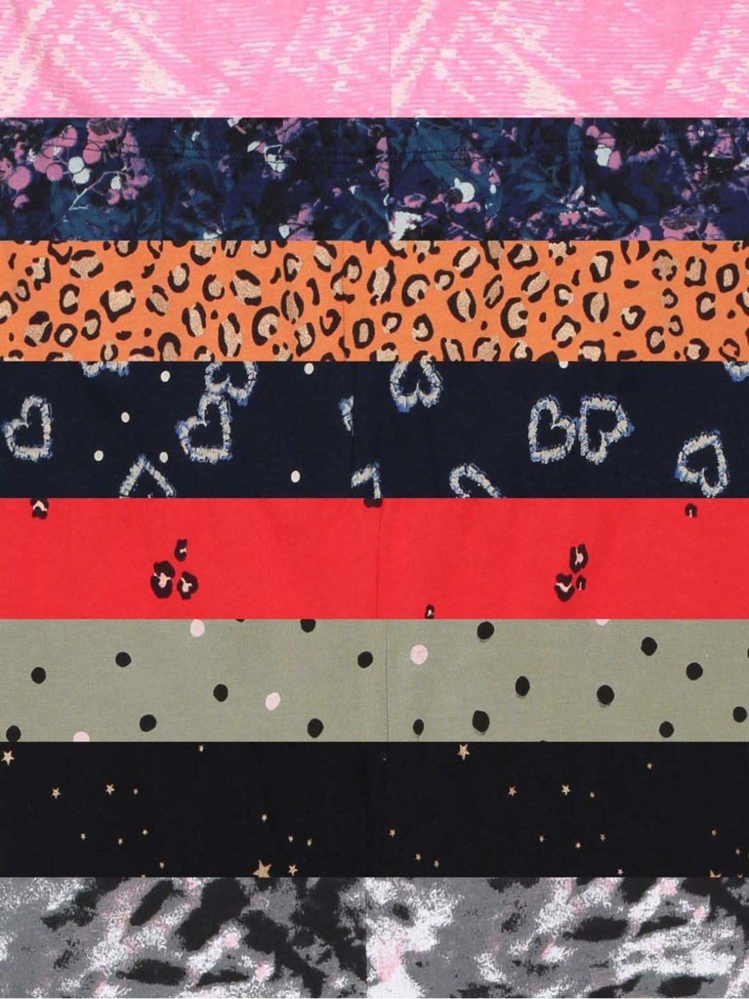 Jockey Kids Pink & Grey Cotton Printed Leggings (Pack of 2) - Assorted