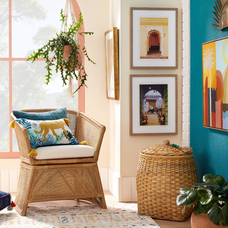 Selma Wicker Barrel Chair with Cushion Ivory - Opalhouse™ designed with Jungalow™