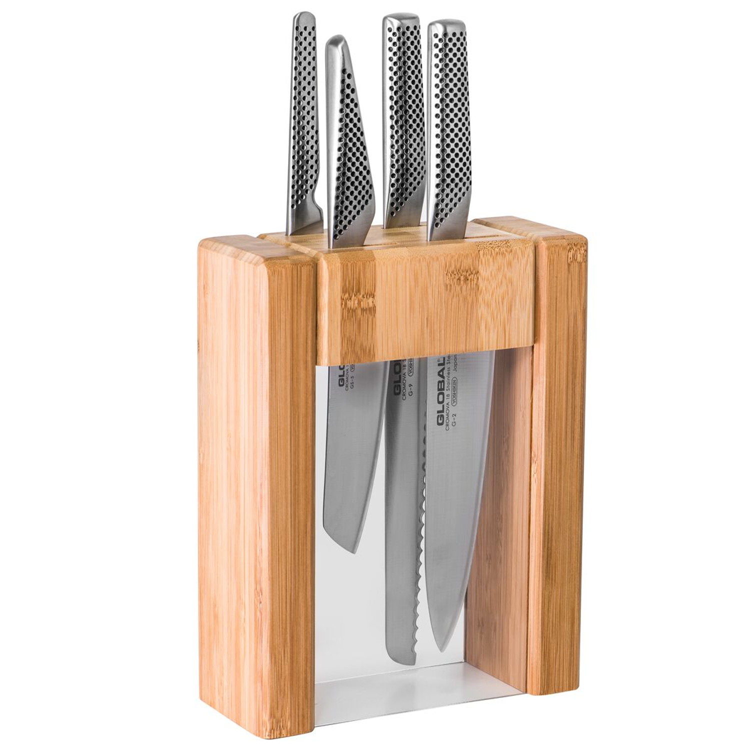 GLOBAL CLASSIC 5-PIECE TEIKOKU KNIFE BLOCK SET