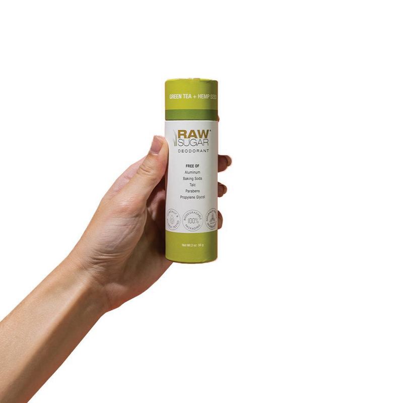 Raw Sugar Deodorant Green Tea + Hemp Seed - 2oz