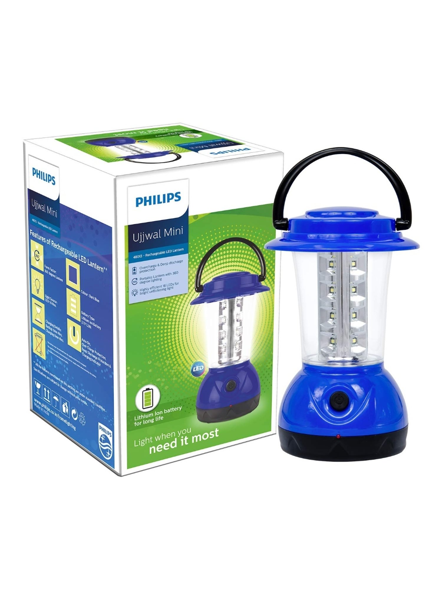 Philips Ujjwal Mini 16-LED Lantern (White)