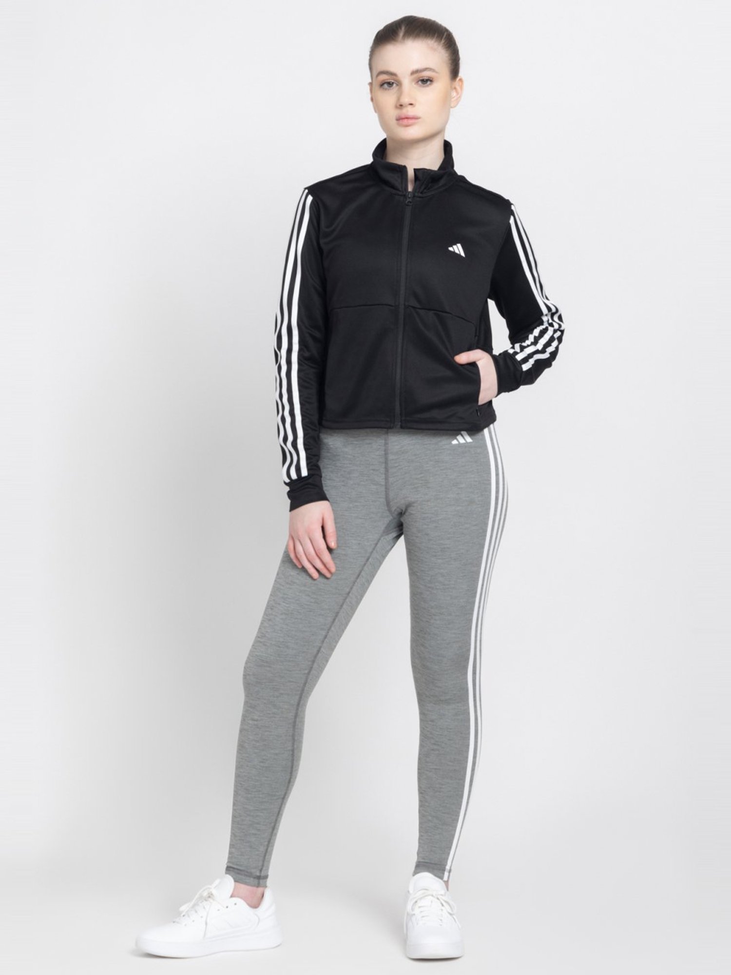 adidas Black Striped Sports Jacket