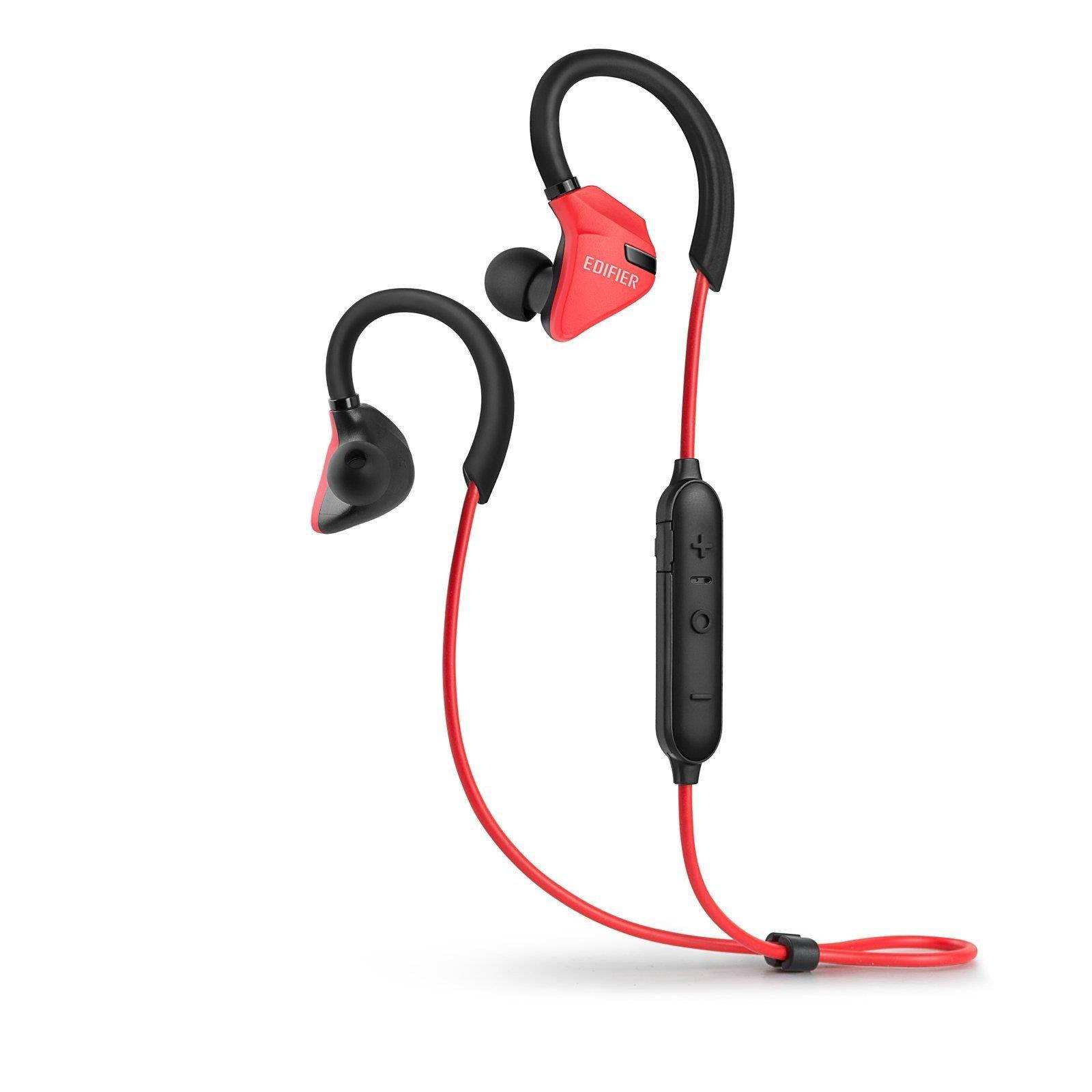 Edifier W296BT Bluetooth v4.1 Sports Headphones In-Ear Earphones Sweat Water Resistant CVC Noise Suppression - Black