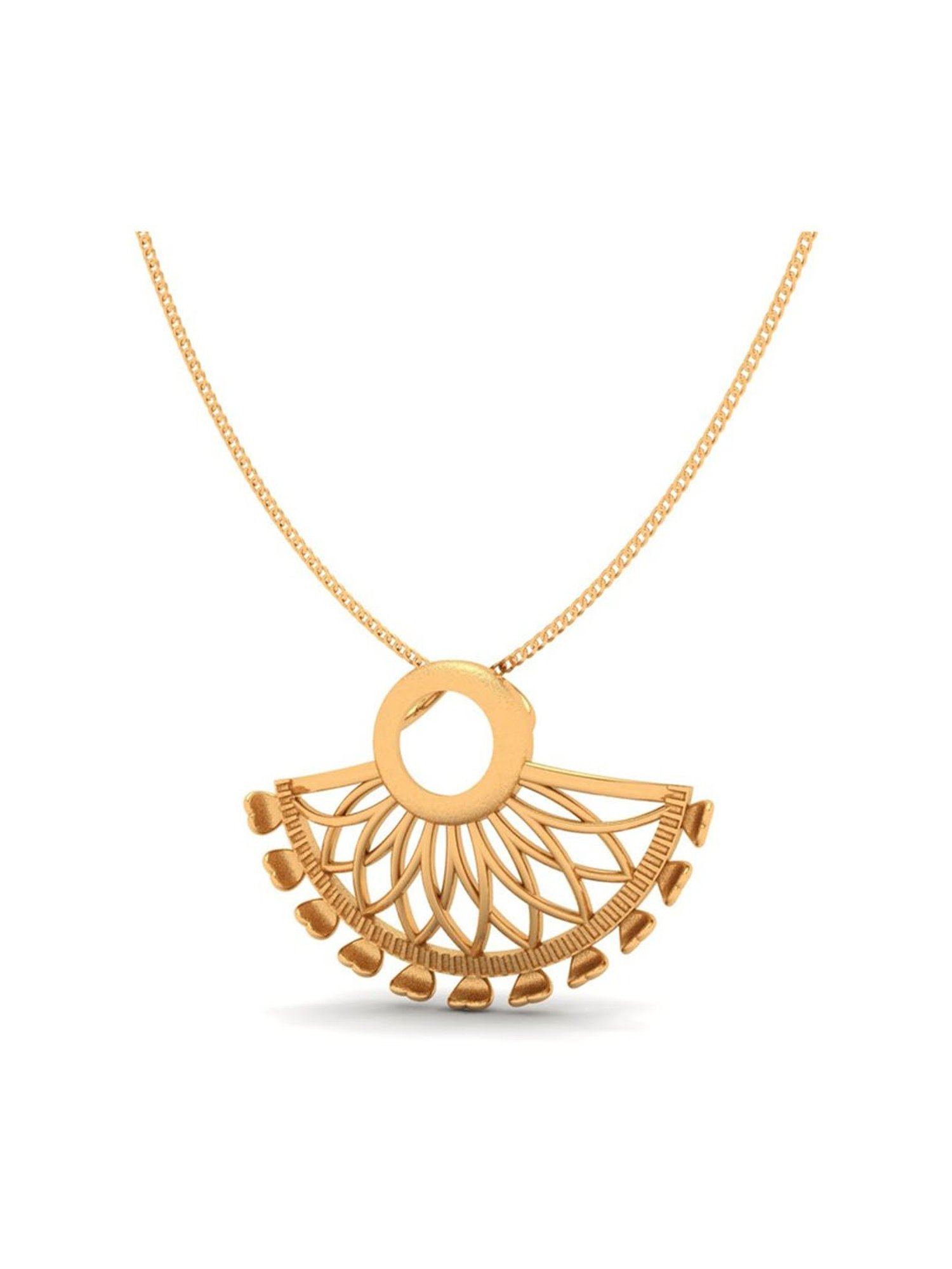 P.C. Chandra Jewellers 14k Yellow Gold Unique Designer Exclusive Pendant