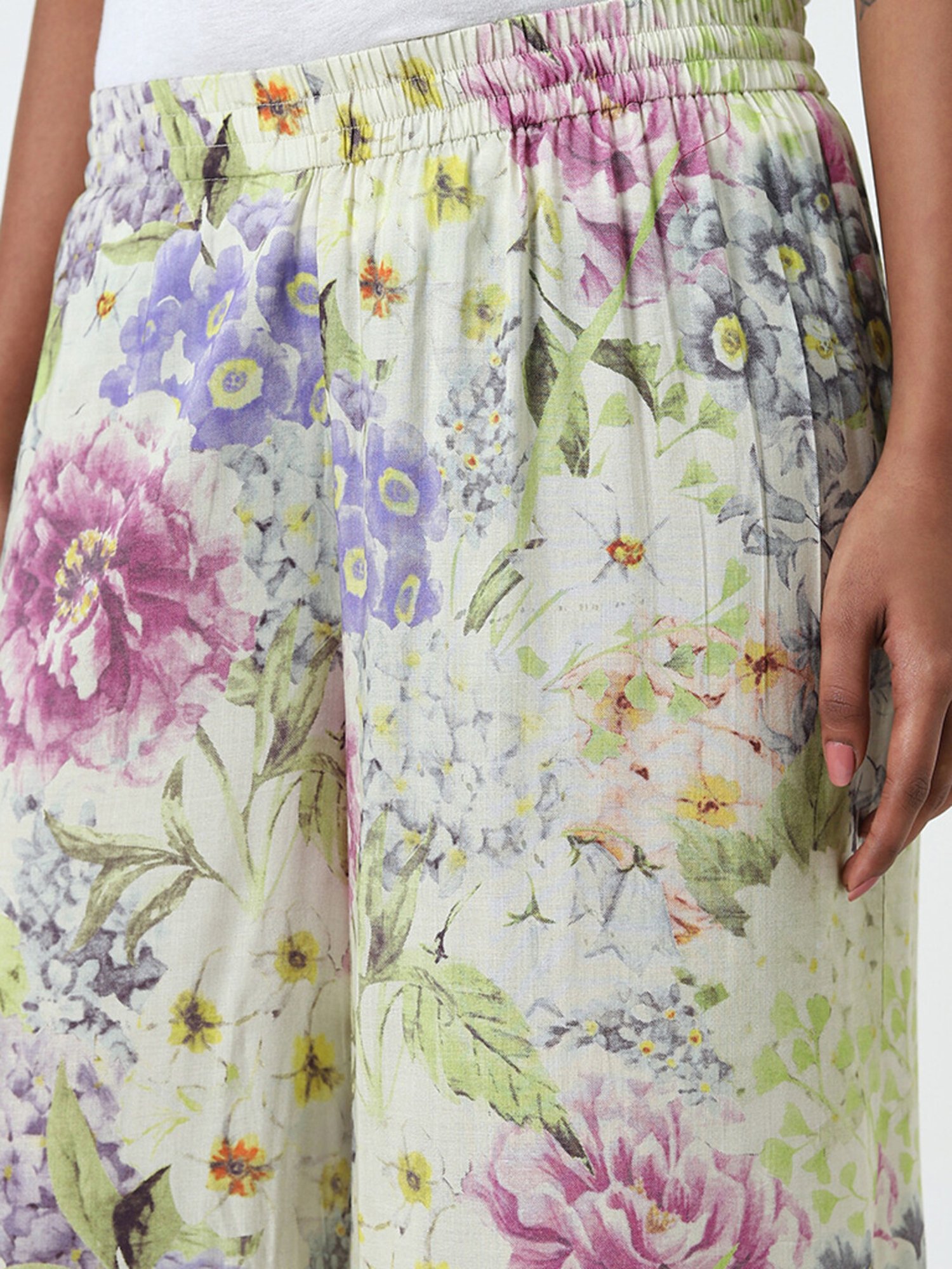 Zuba by Westside Multicolour Floral High-Rise Palazzos