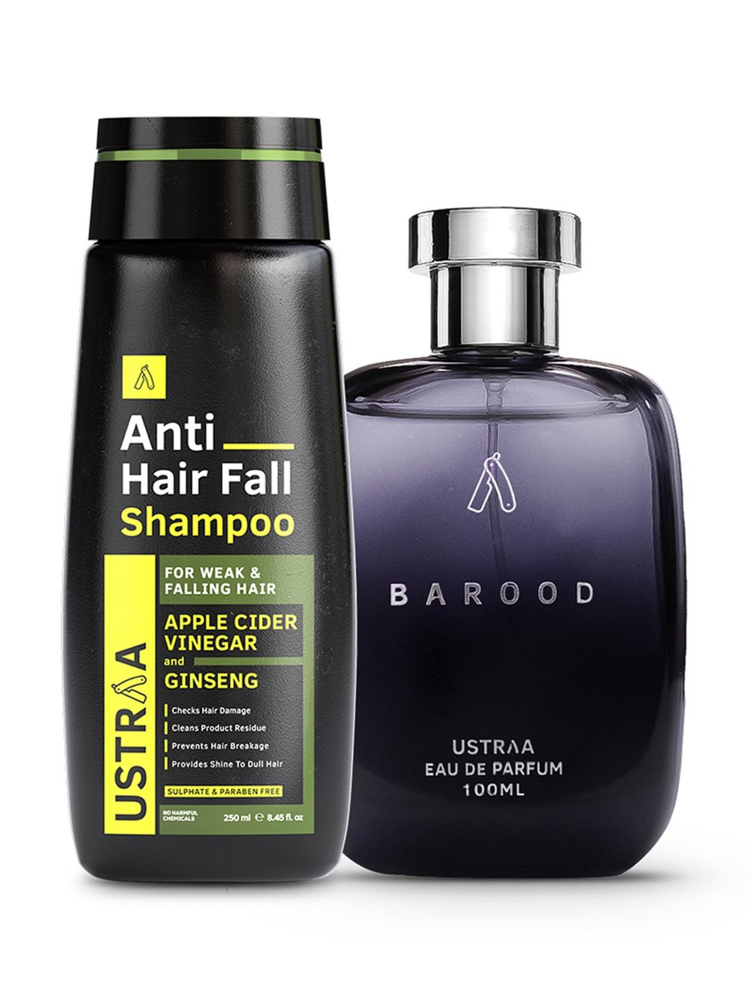 Ustraa Barood Eau De Parfum & Anti Hair Fall Shampoo - Set of 2