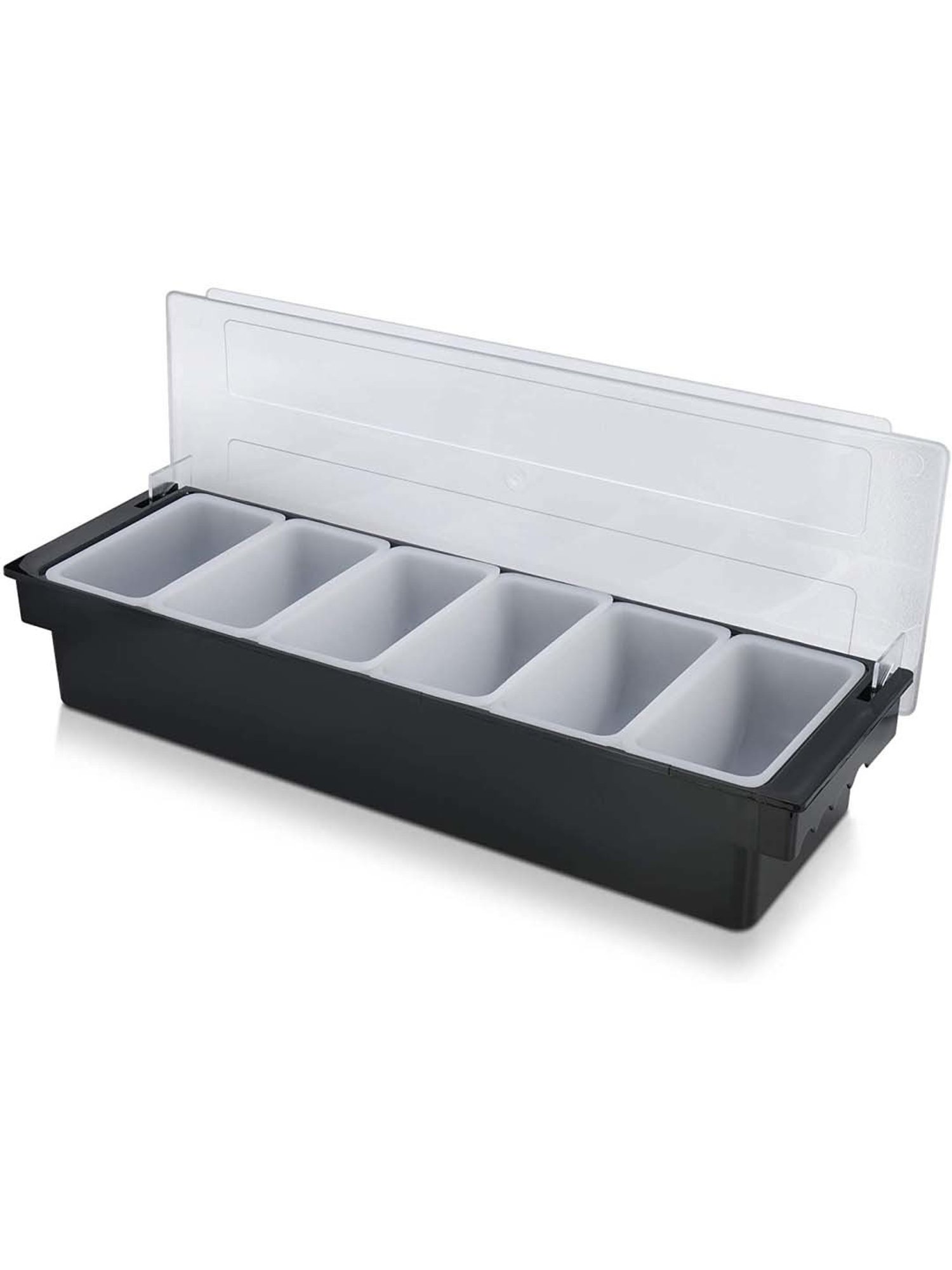 FnS Black Stainless Steel Condiment Tray