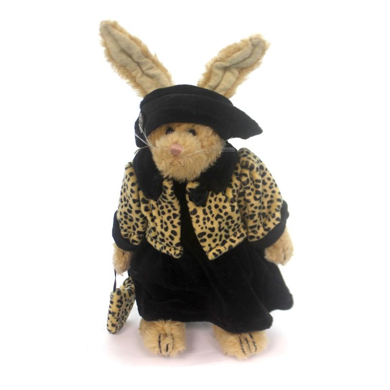 Boyds Bears Plush Emily Babbit W/ Purse Bunny Rabbit Leopard Print  -  Decorative Figurines