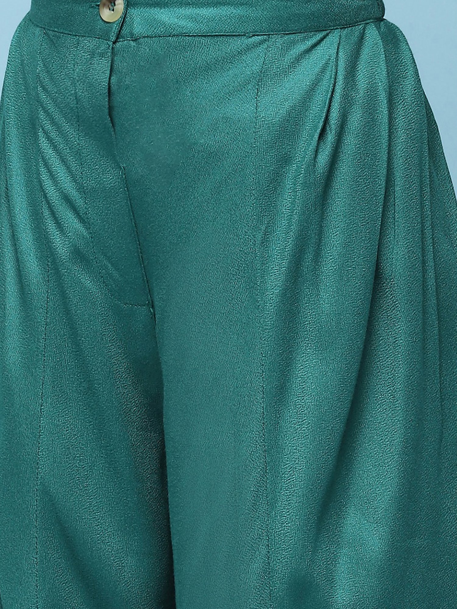 BIBA Girls Kids Teal Blue Regular Fit Dhoti Pants