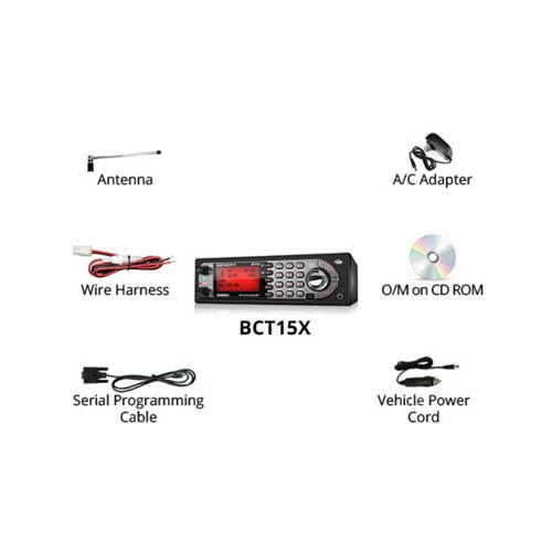 Uniden BCT15X + PT717 900 Channels Mobile Trunking Scanner w/ GPS Support