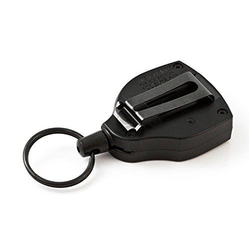 Key-Bak Mini-Bak Retractable Reel with 36-Inch Nylon Cord, Swivel Bulldog Clip and Vinyl ID Strap (Emoji - Pile of Poo, Black)