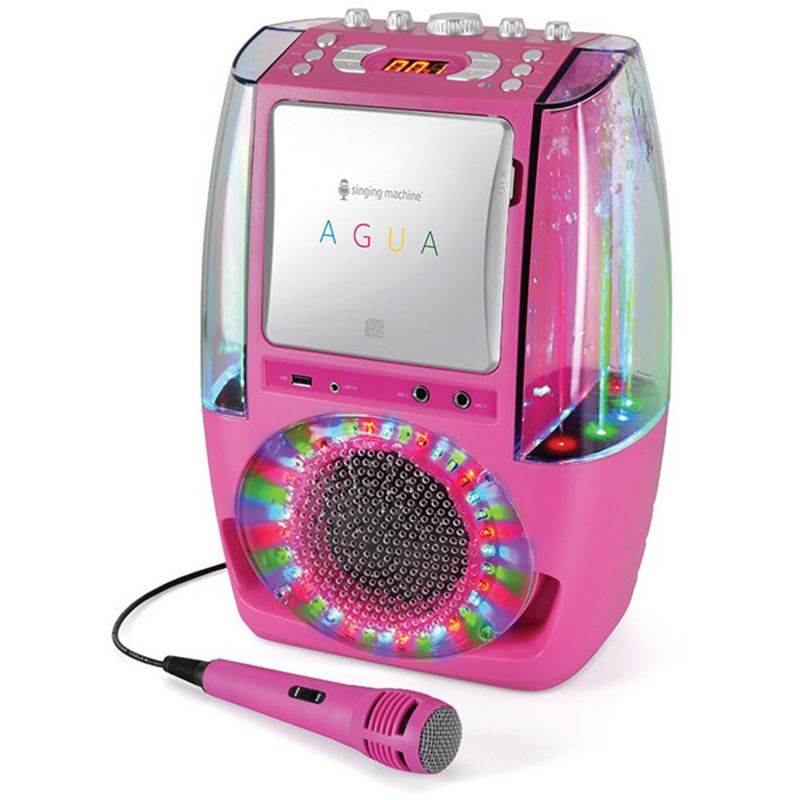 Singing Machine SML605 Karaoke System, LED Disco Lights No Dancing Water. Pink