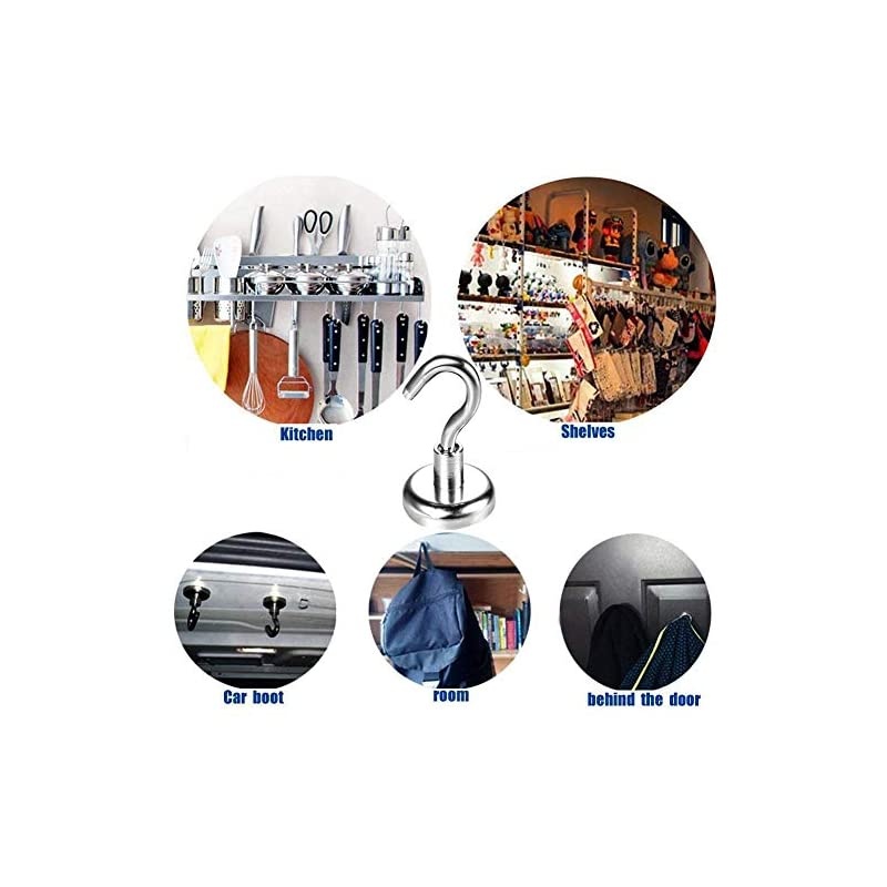Magnetic Hooks 48 lbs Heavy Duty Magnet Hooks12Pack Dia 25mm Neodymium Magnets for Cruise Cabins Refrigerator Hanging Key Holder IndoorOutdoor Organization
