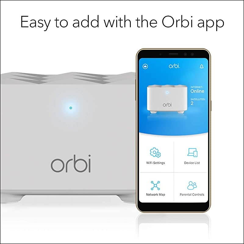 Orbi Mesh WiFi Addon Satellite Works with Your Orbi Router add up to 1500 sq ft speeds up to 12Gbps RBS10 RBS10100NAS
