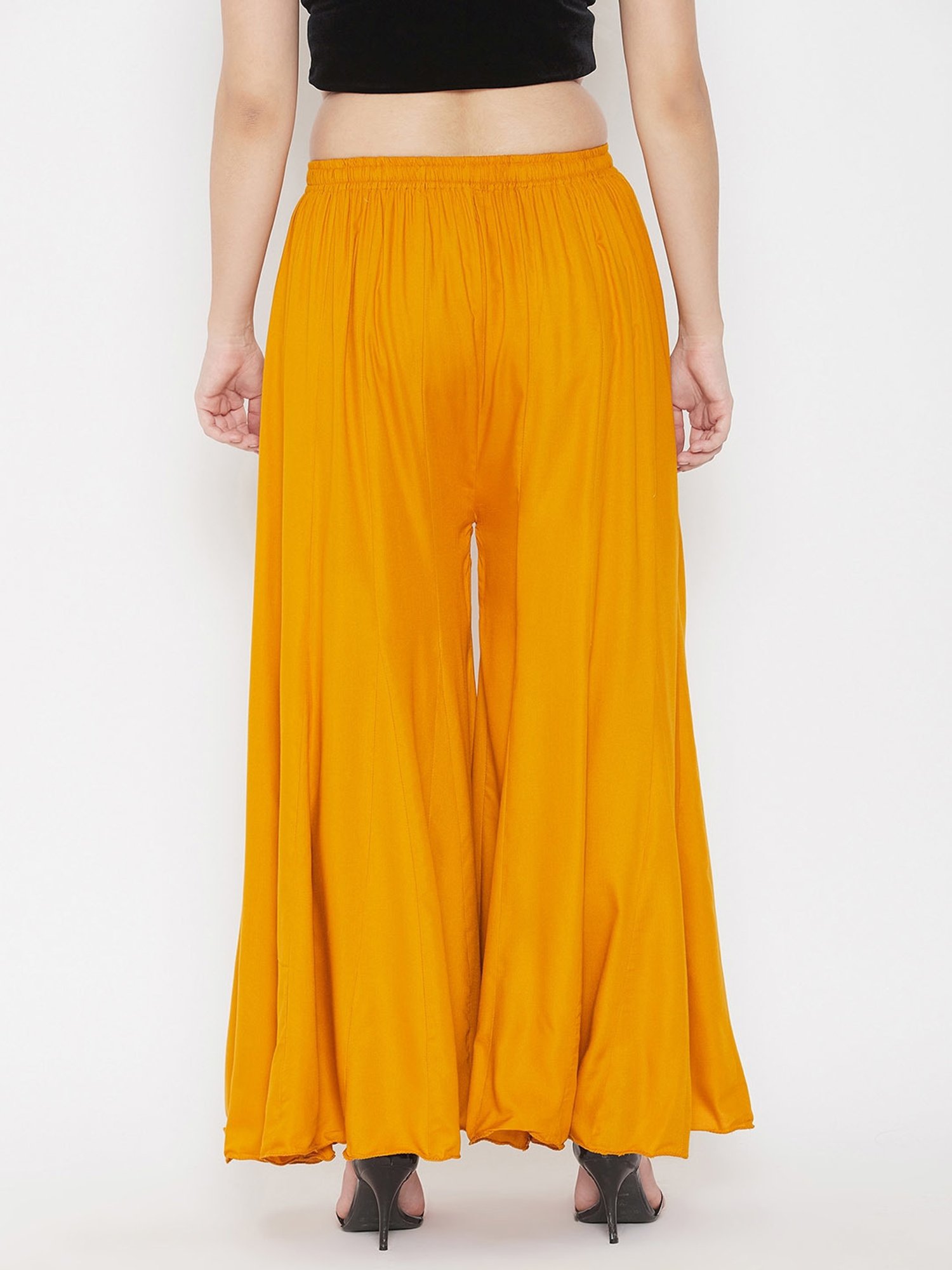 Castle Mustard Regular Fit Palazzos