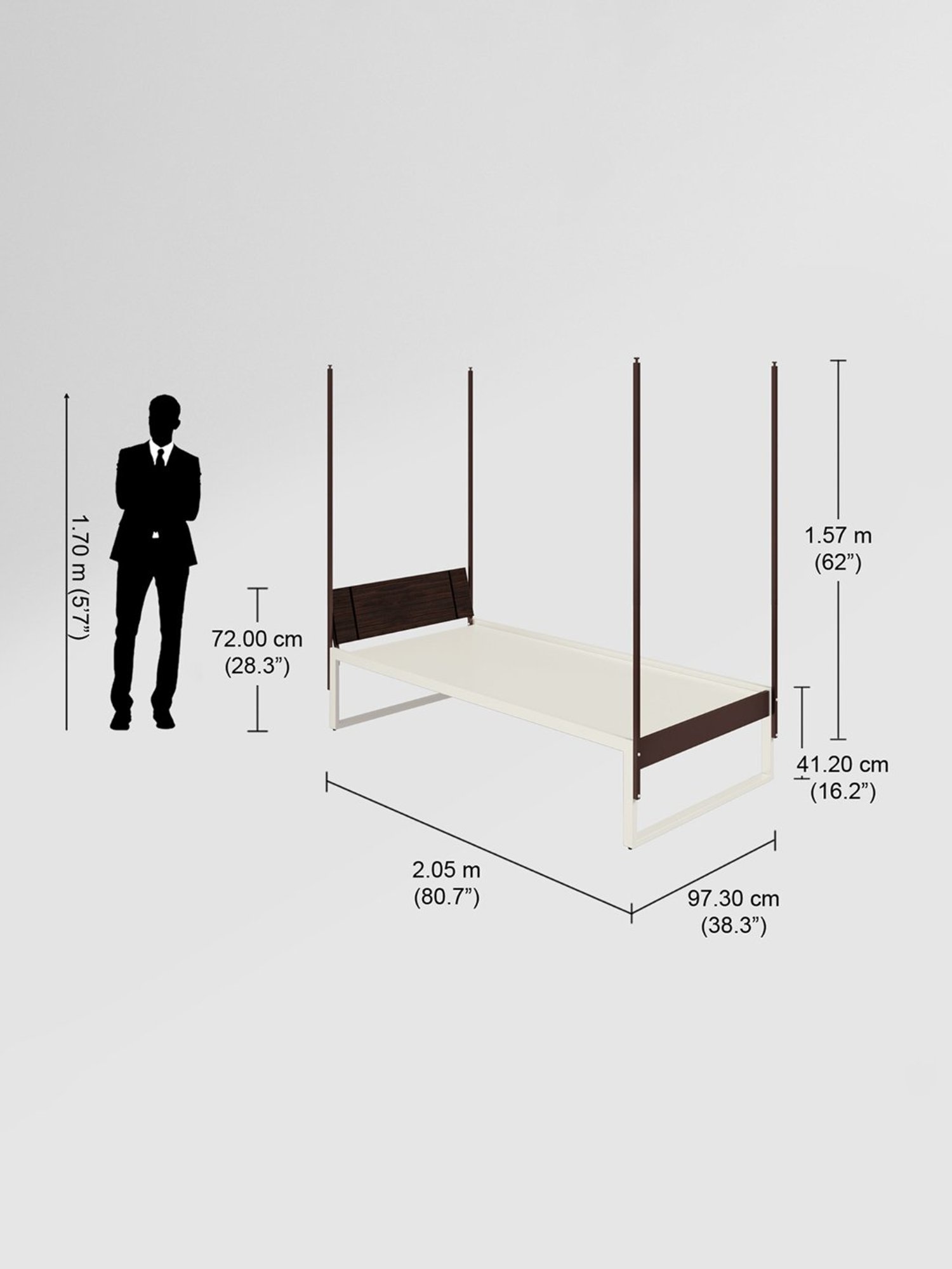 Nilkamal Riva Black Engineered Wood King Size Bed with Storage