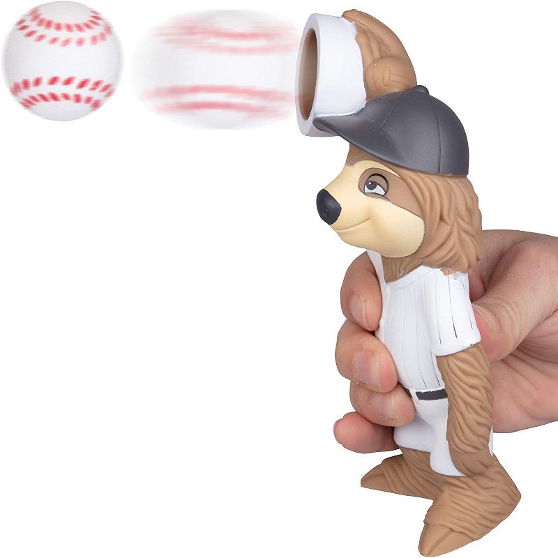 Hog Wild Sports Baseball Sloth Popper Toy, Shoots Foam Balls!