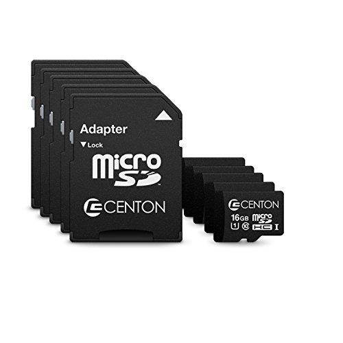 Centon Electronics S1-MSDHU1-16G-5-B UHS1 MP Essential Micro SDHC Card with Adapter - Pack of 5