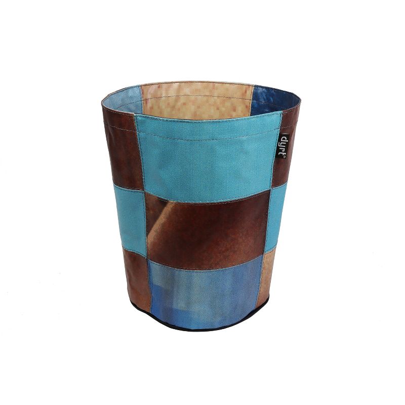 Design Ideas Billboard Waste Basket - Recycled Vinyl Billboard Garbage Can - Multicolor, 11" x 11" x 13"