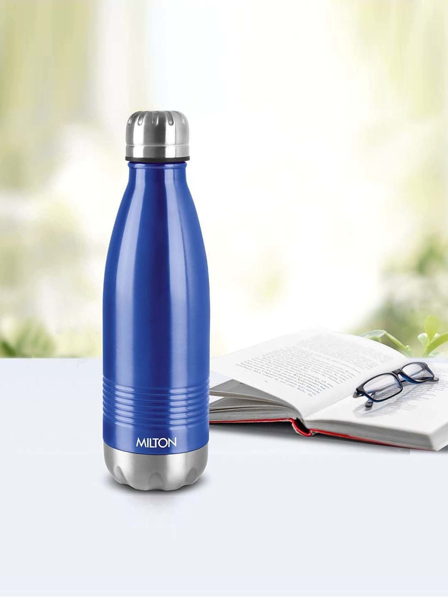 Milton Duo Dlx Blue Stainless Steel Hot & Cold Insulated Water Bottle (0.7 L)