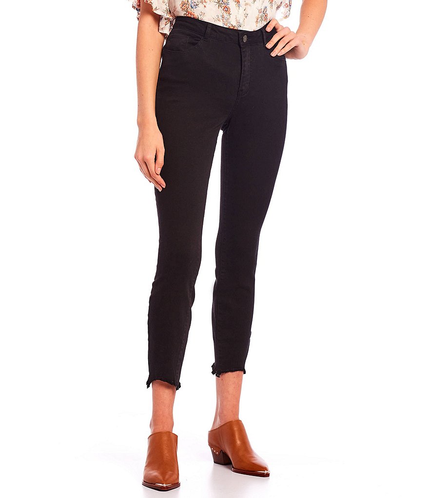 Jolt Raw Hem Crop Skinny Pants