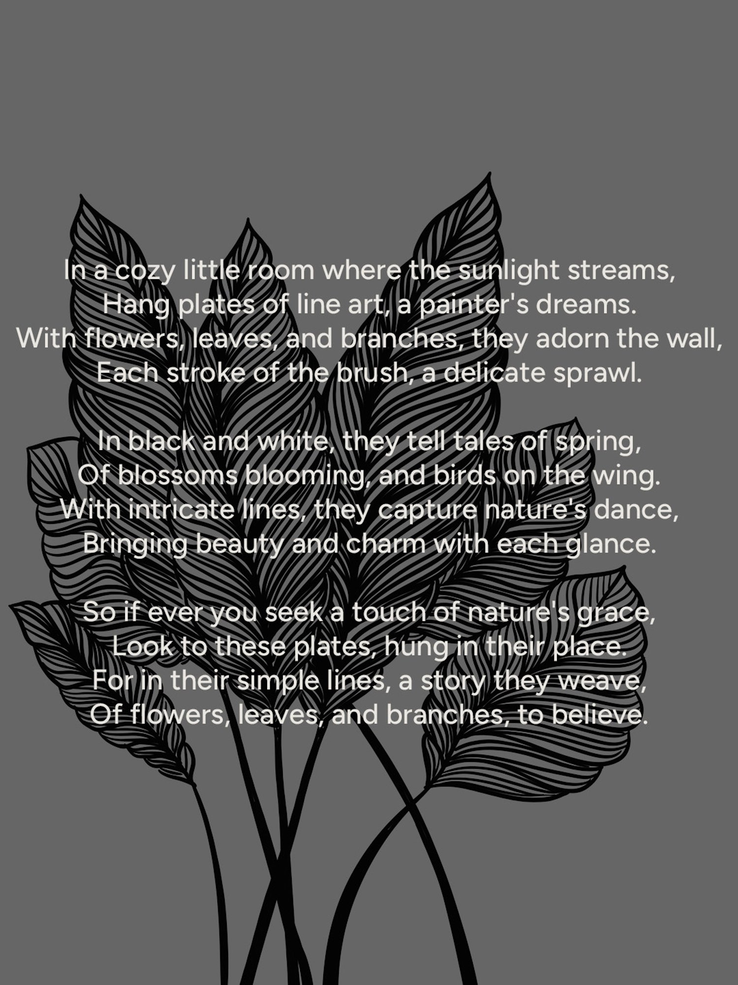 Nestroots Storytelling Strokes Black & White Porcelain&iquest;Decorative Wall Plate