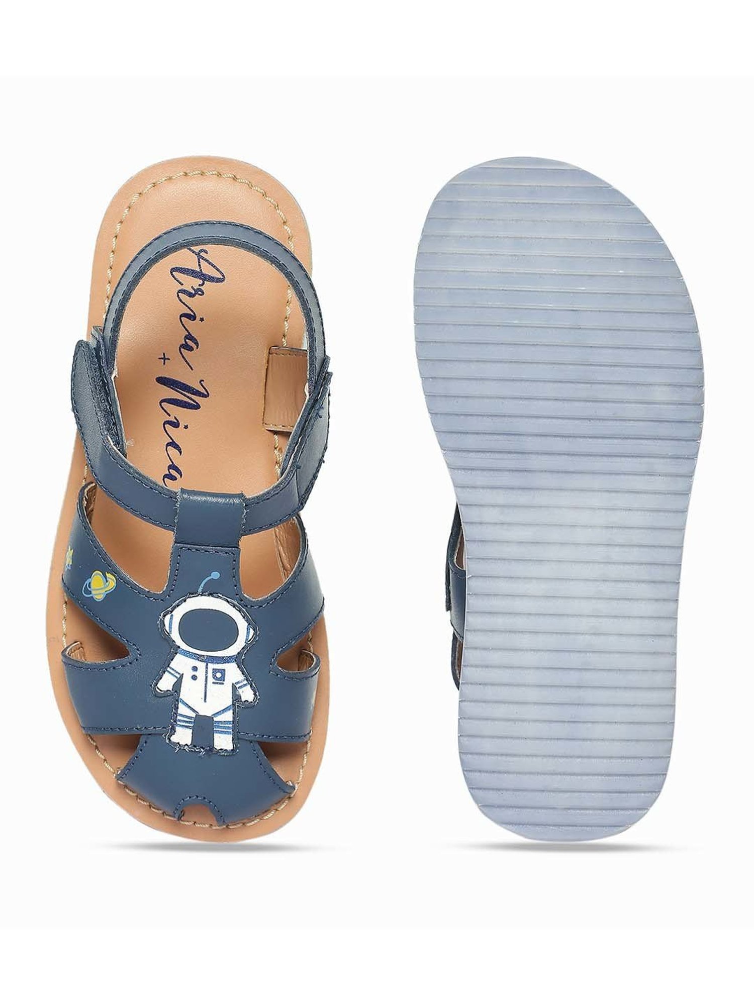 Aria Nica Kids Astro Blue & Beige Casual Sandals