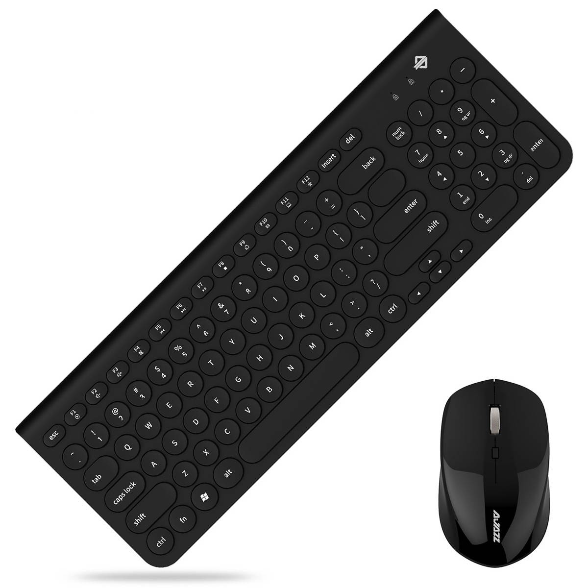 UrChoiceLtd&reg; Keyboard Mouse Combo Ajazz 352i Wireless Retro Punk Design Ultra Slim Silent Mute Usb Multimedia Ergonomic Metal Keyboard Mouse Sets Optical 1600DPI 4 Buttons