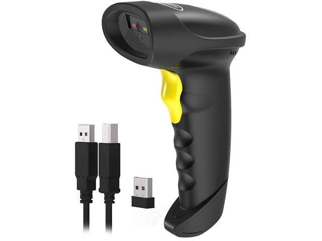 Barcode Scanner, Inateck QR Code Scanner, 2D, Wireless, Bluetooth, Read Screen, BCST-50 Black