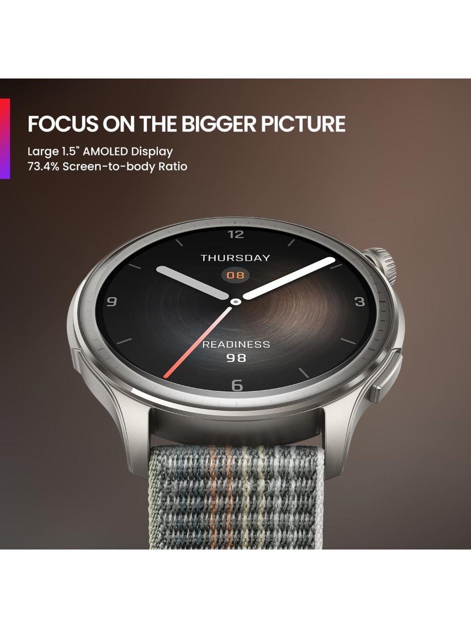 Amazfit Balance Bluetooth Calling Smartwatch with 1.5 inch AMOLED Display & 14-Day Battery (Black)