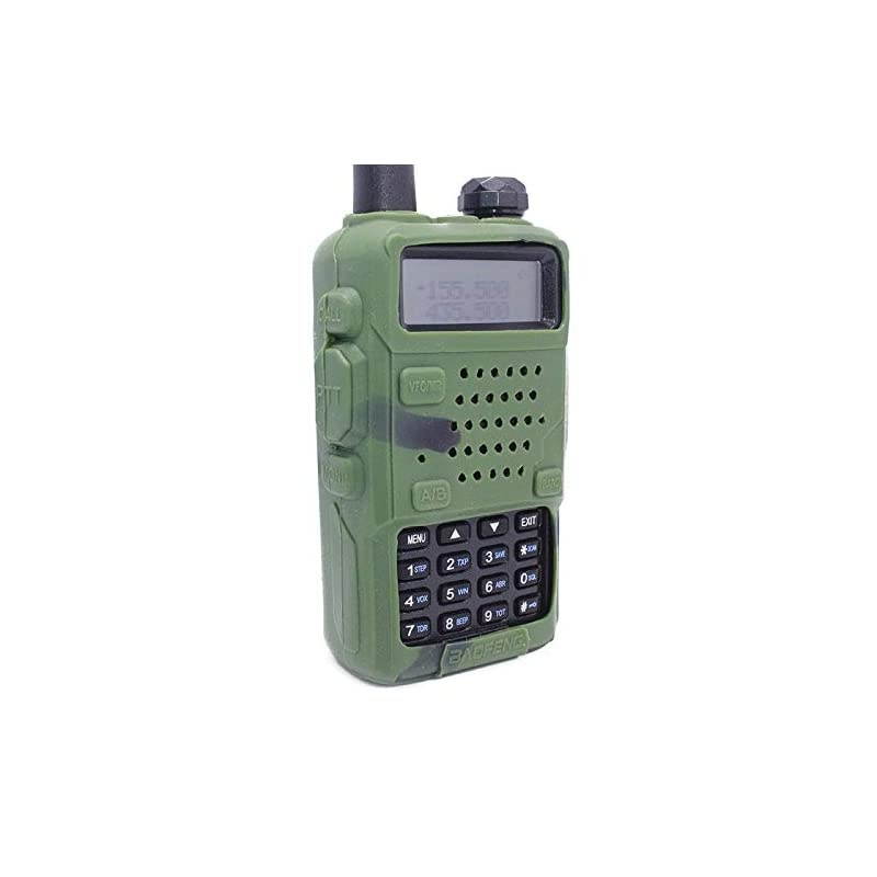 5pcs Handheld Soft Rubber Case Portable Silicone Cover Shell for  UV-5R Series Two Way Radios Walkie Talkie (Camouflage)