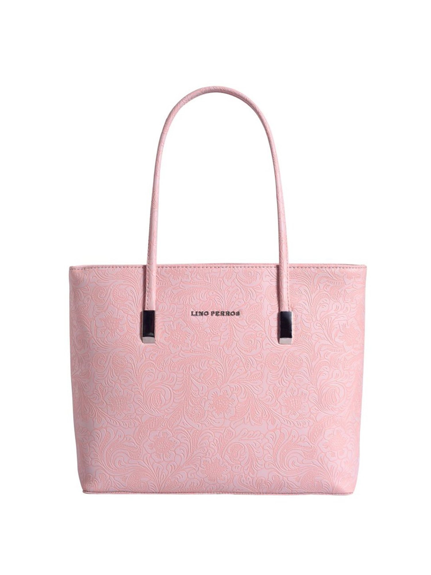 Lino Perros Pink Textured Medium Tote Handbag