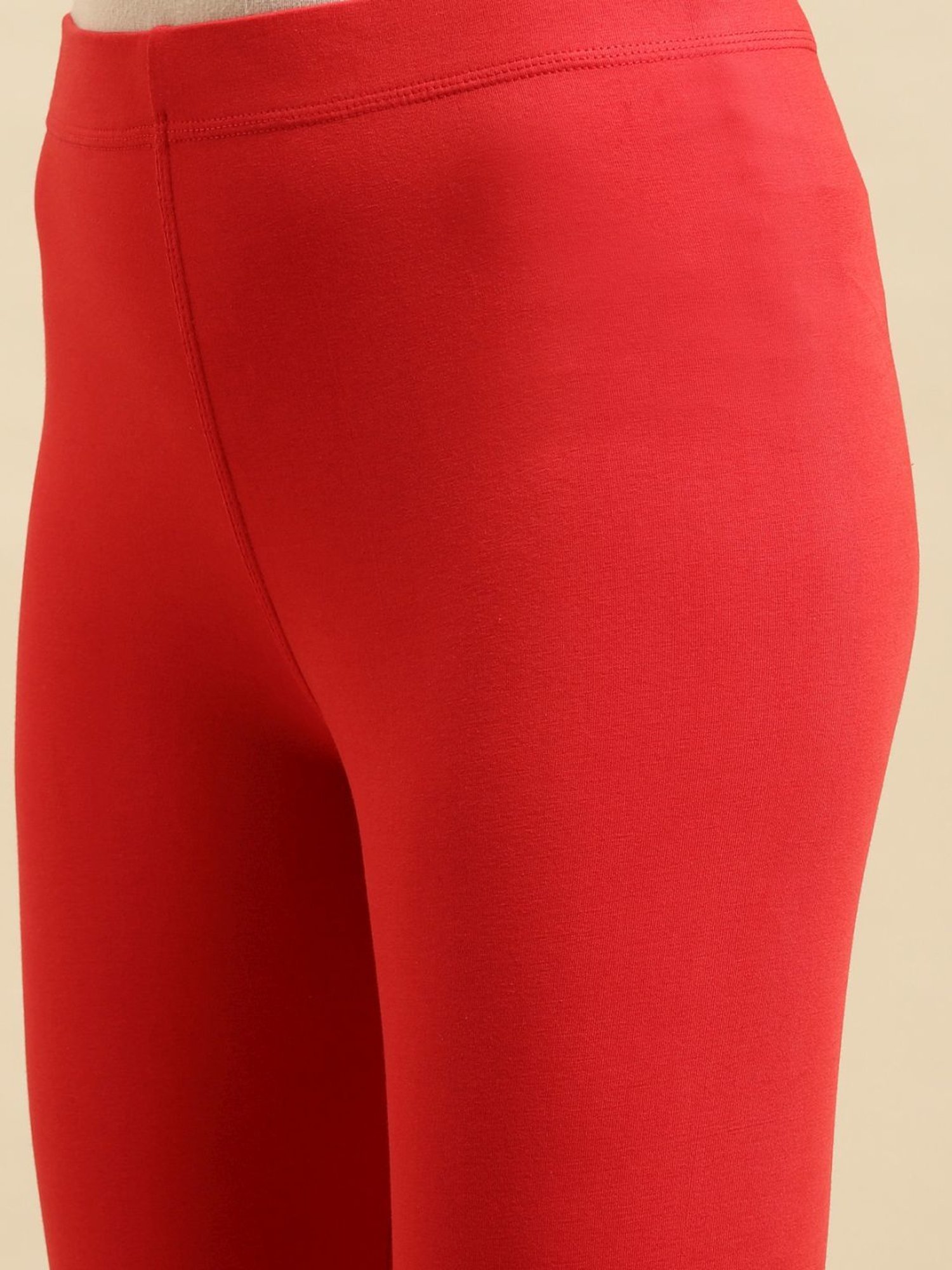 Rangita Red Cotton Leggings