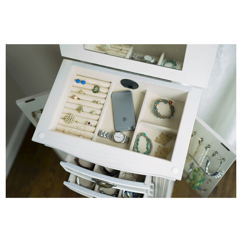Hillary Jewelry Armoire White - Hives & Honey