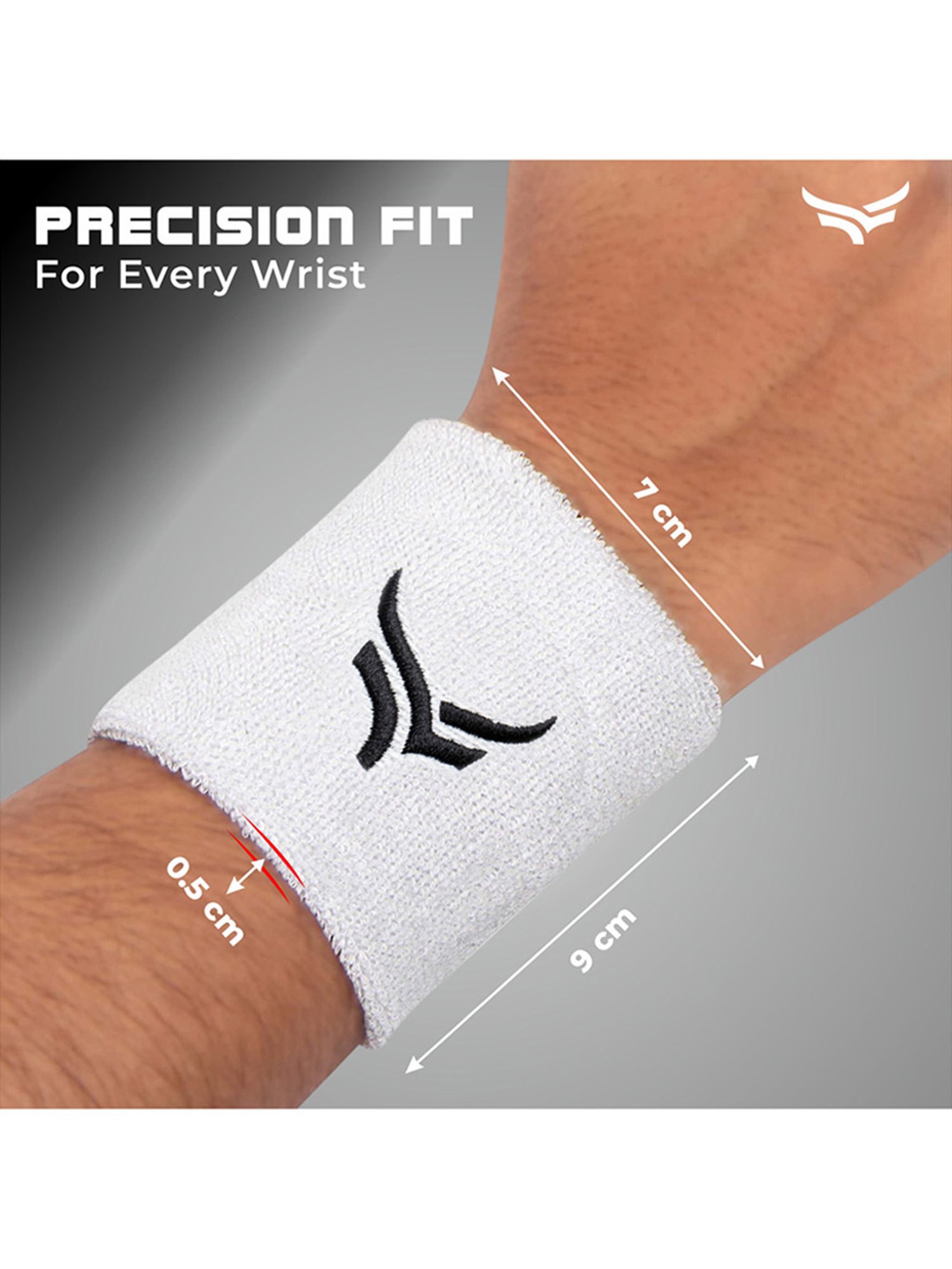 Xtrim Unisex Hand/Wrist Band (White) Size - Free Size
