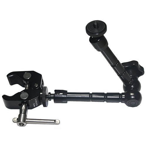 F10036 11" Adjustable Magic Arm Clamp Tripod Mount 1/4" Hot Shoe Connector for Camera DSLR LED Light