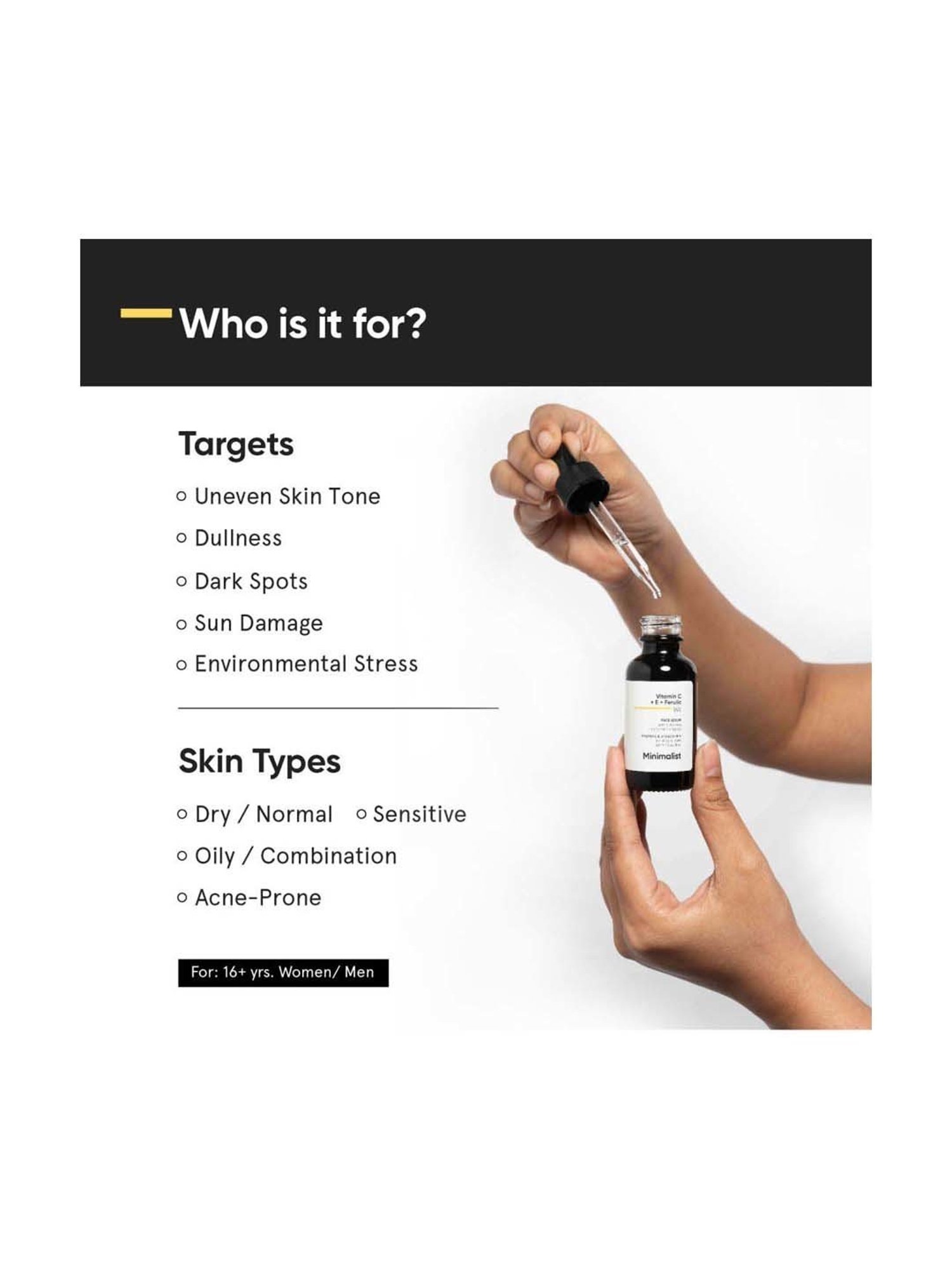 Minimalist Vitamin C + E+ F 16% Face Serum - 20 ml