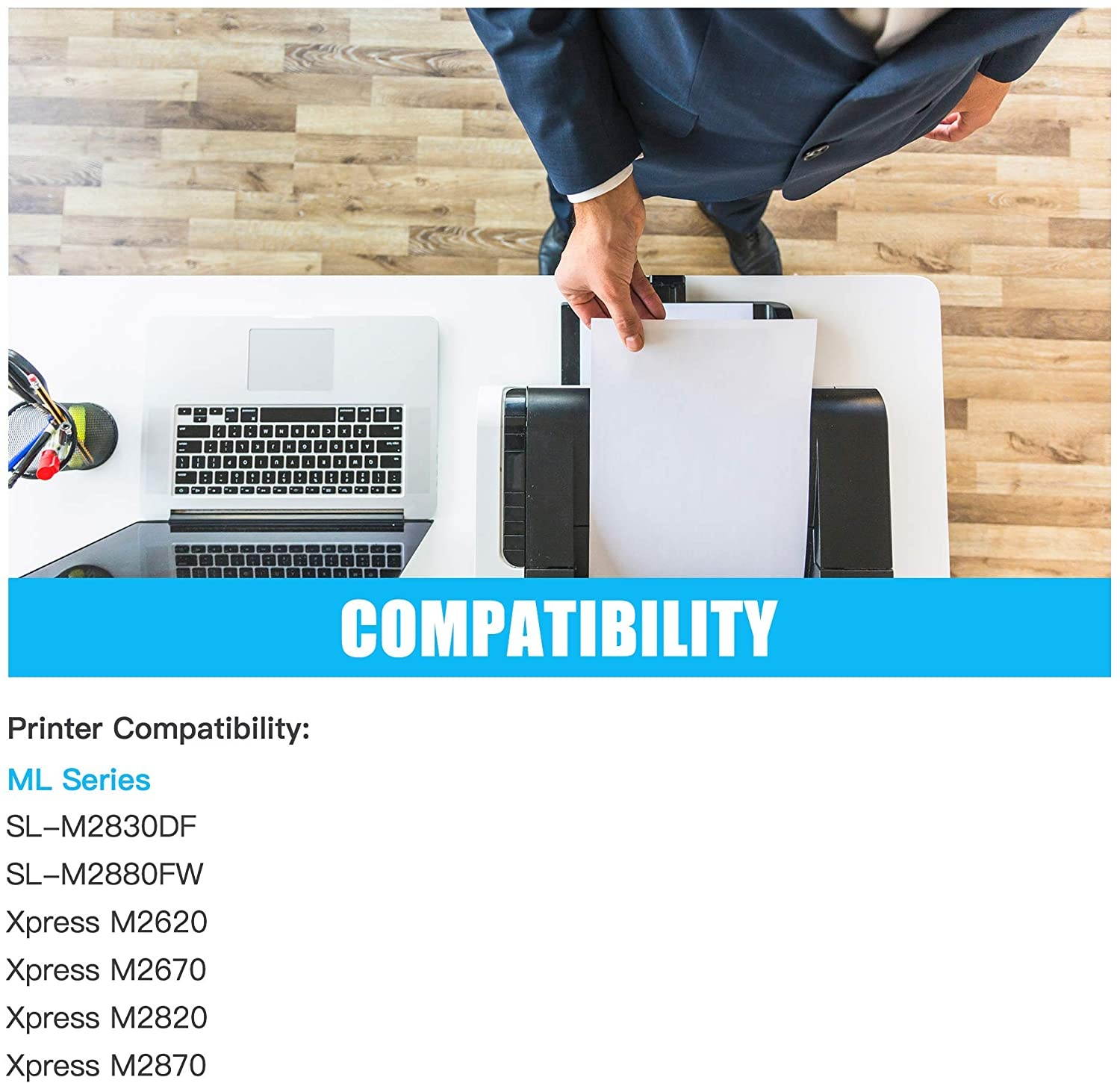 TonerPlusUSA Compatible Toner Cartridges Replacement for Samsung 111S 111L MLT111S MLT-D111S MLTD111S D111S High Yield Toner Cartridge Replacement for Samsung Laser Printer &ndash; Black [8 Pack]