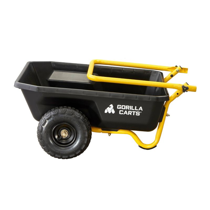 Gorilla Carts GCR-4 Poly Yard Cart Black