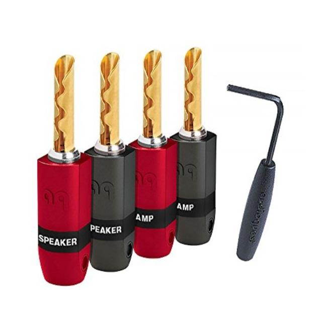 AudioQuest SureGrip 300 Banana Connectors BFA Gold - Set of 4