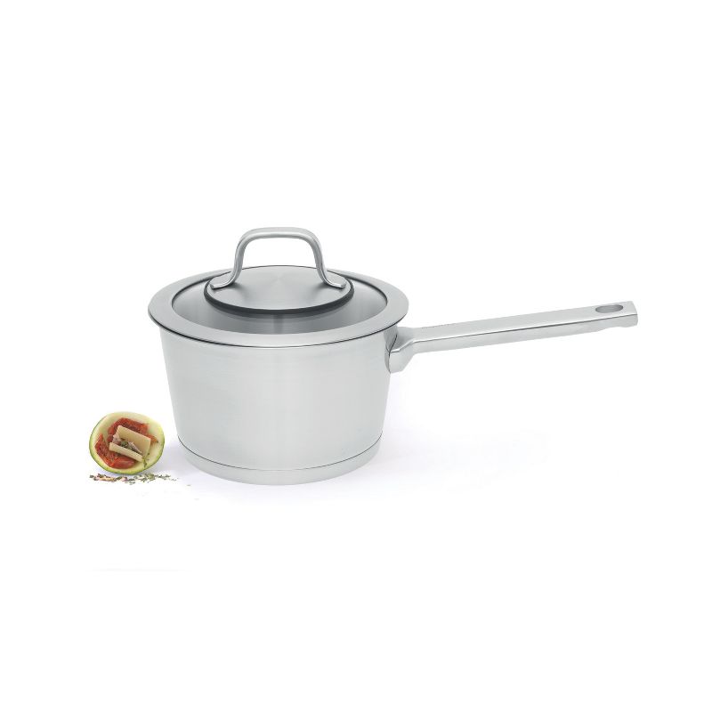 BergHOFF Essentials 6.25 Inch 18/10 SS Covered Sauce Pan 1.8 Qt  - Manhattan