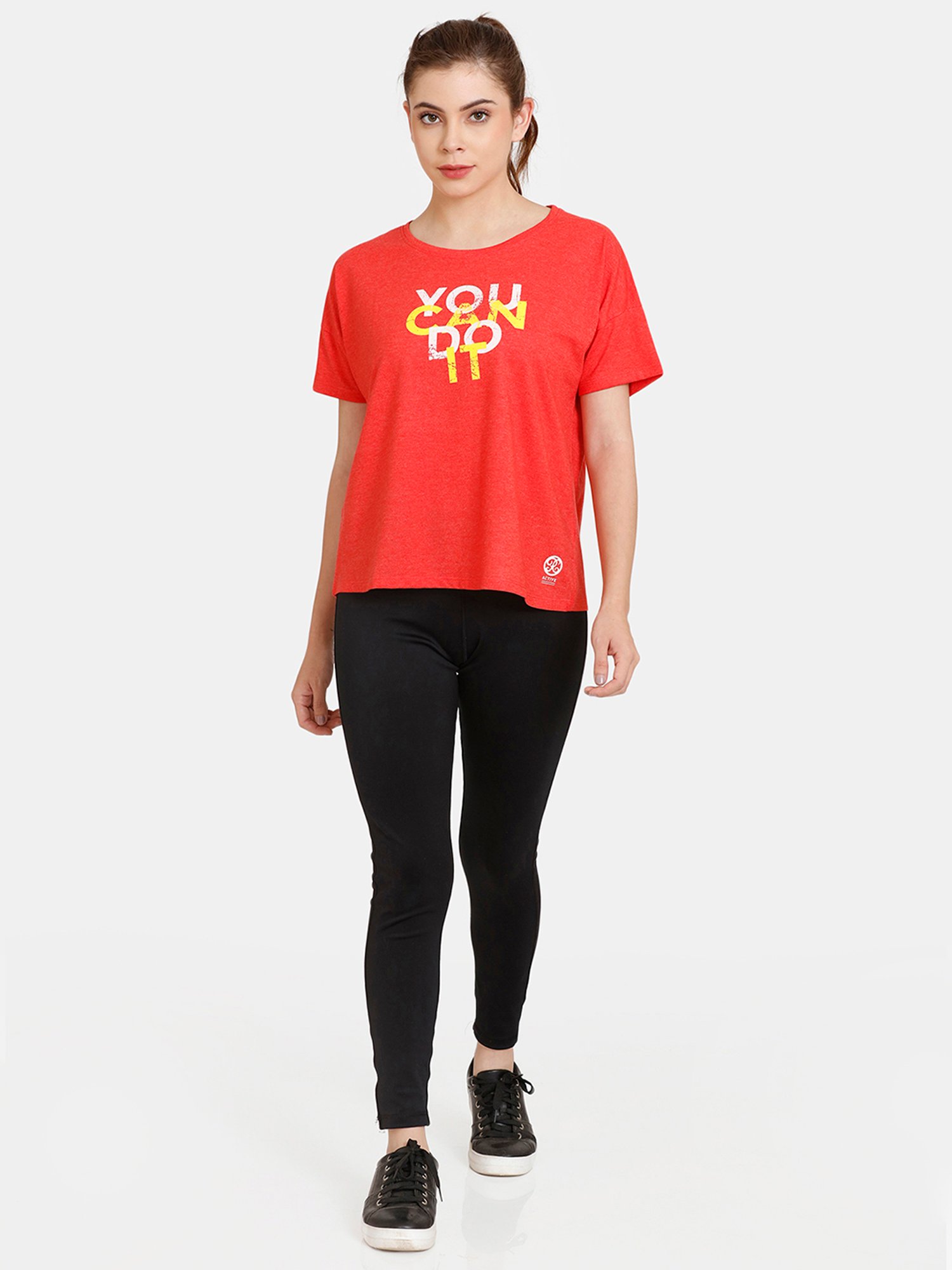Rosaline by Zivame Red Printed T-Shirt