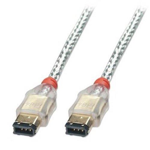 Lindy FireWire Cable - Premium 6 Pin Male to 6 Pin Male, Transparent, 7.5m (30864)