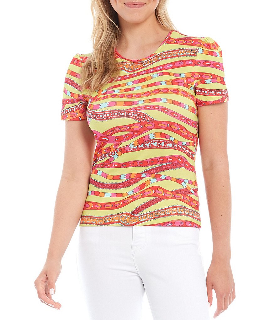Julie Brown Marty San Pietro Print Coordinating Puff Sleeve Tee